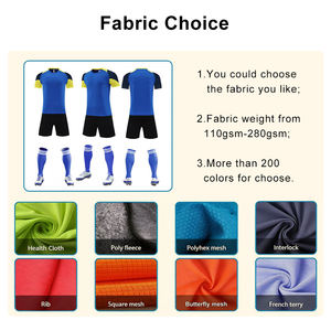 Conjunto de Camiseta de Fútbol Transpirable Personalizada OEM para Verano, Uniforme con Estampado Digital para Adultos, Cuello Redondo Clásico, 100% Poliéster de Secado Rápido - Product Image 4