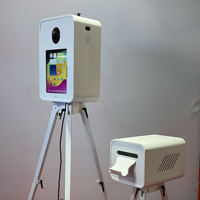 Nouvelle cabine photo de style rétro en bois, support d'imprimante pour iPad 12,9/13 pouces compatible avec DNP DS620, DSLR et smartphone