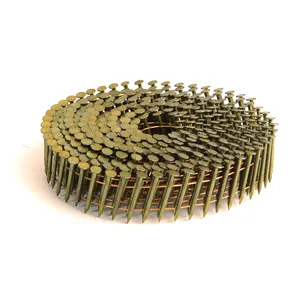 2 1/4 X .099 Coating Welding Wire Coil Nails Collated Ring Smooth Shank Hardened Wooden Pallet Framing Siding Deck Coil Nails