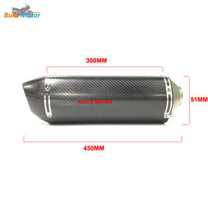 Silenciador de escape de motocicleta Universal de fibra de carbono de 51mm con silenciador para CB1000R Z800 CBR600 <span class=keywords><strong>NC700S</strong></span> - Product Image 4