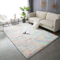 Tapis d'intérieur modernes en fourrure synthétique à poils longs, faits à la machine, pour salon et chambre, épais et anti-déchirure