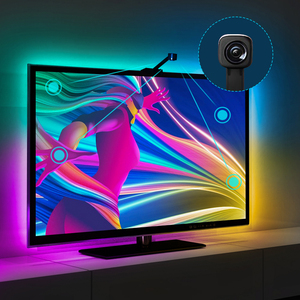 ไฟแบ็คไลท์สมาร์ททีวี 55-65 นิ้ว ซิงค์หน้าจอและเพลง แถบไฟ LED RGB Ws2811 ทองแดง ควบคุมผ่านแอปและ<span class=keywords><strong>เสียง</strong></span> - Product Image 4