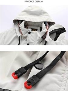 แจ็กเก็ตขนเป็ดกลางแจ้งลำลองสำหรับผู้ชาย, แจ็คเก็ตกันหนาวกันน้ำแห้งเร็วเสื้อทรงหลวมไซส์ใหญ่สำหรับฤดูใบไม้ผลิ - Product Image 5