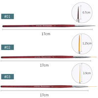 Pinceau à ongles professionnel en bois de Zhejiang pour la peinture de lignes ultra-longues, outil de nail art pour la décoration transfrontalière
