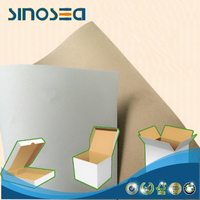 Carton kraft en pâte de bois vierge anti-ondulation simple face enduit de kaolinite Sinosea, taille personnalisable, emballage SXS-CKB-01 200-300gsm