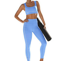 Ensembles de sport 2 pièces pour femmes : Leggings push-up et brassière de sport pour yoga, pilates et gym