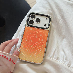 Coque de téléphone portable antichoc avec motif cœur en relief style Ins pour iPhone 14/13 et 17/16/15 Pro Max - Product Image 4