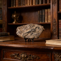 Sculpture de squelette de dinosaure simulé vintage, support de présentation, objet de collection, décoration rétro pour la maison, le bureau, l'étude, le bureau, l'étagère, la bibliothèque