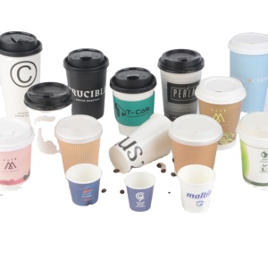 Vasos Desechables de Papel PLA para Chocolate Caliente y Café, con Revestimiento a Base de Agua, de Doble Pared, en Tamaños de 4oz, 8oz, 10oz, 12oz, 14oz, 20oz y 22oz - Product Image 2
