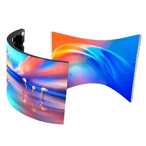 Indoor P1.25 P1.86 P2 P2.5 Soft Module Curved Flexible Led Display Various Shapes Surface Pantalla Flexible Led Display Factory
