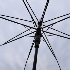 Parapluie Promotion Transparent en fibre de verre coupe-vent résistant à la pluie publicité cadeau Durable semi-automatique clair parapluie droit - Product Image 2