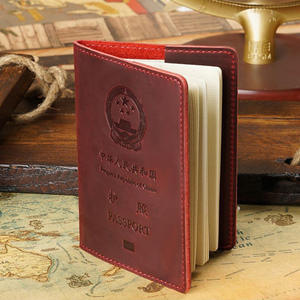 Porte-passeport RFID en cuir de vachette chinois de première couche, carte d'embarquement rétro, couverture de passeport - Product Image 4