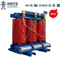 Transformateur sec triphasé 400 kVA 500 kVA 630 kVA 800 kVA, équipement d'isolation haute tension 10 kV, 60 Hz, cuivre, CE