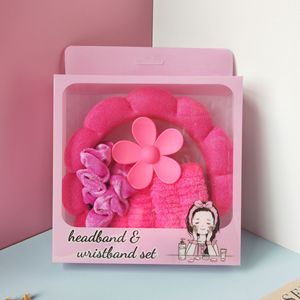 Éponge nettoyante pour le visage, Bandeau nuage, Bandeau de beauté et de spa, Coffret cadeau avec bandeau et bracelets - Product Image 1
