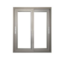 Ventana Corredera Horizontal de Aluminio con Perfil de Aluminio y Vidrio Deslizante de Color Personalizado, Ventanas Correderas Pequeñas de Aluminio