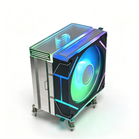 Refroidisseur de processeur 4HY-12B-9YLDG2 120 mm avec 4 caloducs, dissipateur thermique ARGB, ventilateur PWM silencieux, synchronisation RGB pour PC de jeu Intel LGA1700/1851 AM5 AM4