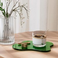 Sous-verre en acrylique irrégulier coloré sur mesure, imperméable, avec montage facile, surface polie, décoration d'intérieur, protection de table, support de tasse