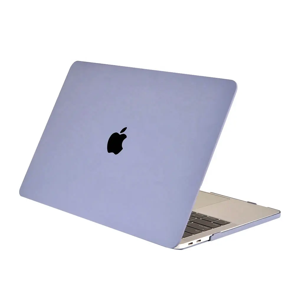 Amazon Hot Sale Lavender Gray MacBook 2021 Pro 14 16 inch Case with Apple Logo Cut