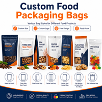 Op maat gedrukte, voedselveilige staande pouches met ritssluiting voor chips, noten, snoep, gedroogd fruit, OEM, ODM
