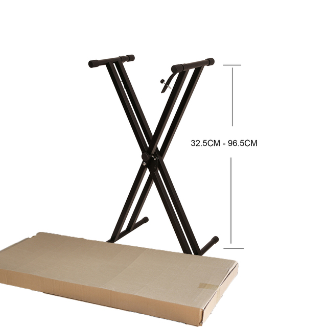 High Quality Adjustable X-Style Double Pipe Keyboard Music Stand with Pull Knob Lock OEM Sale Wholesale Price