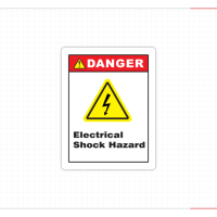Señal de Advertencia de Riesgo de Descarga Eléctrica Industrial, Adhesivo de Advertencia de Alto Voltaje, Resistente al Agua y a los Arañazos, Adhesivo 3M para Pared