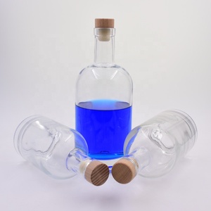 Sang Trọng 200Ml 375Ml 500Ml 750Ml 1000Ml Rõ Ràng Rỗng Thủy Tinh Rượu Rượu Whisky Vodka Tequila Chai Với Kín Nút Chai Nắp - Product Image 6