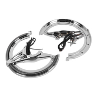 Kit Penutup Rotor Rem LED Plastik ABS Krom dengan Lensa Asap Lensa Bening Lensa Merah Cocok untuk Honda Goldwing GL1800 2018-2026