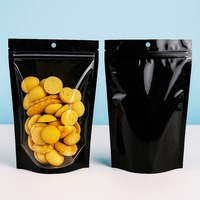 Sacs refermables transparents Miaowadi, couleur rouge, résistants à l'humidité, pour aliments secs, gâteaux, noix et collations