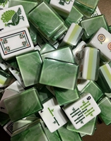 Ubin Mahjong Hijau Zamrud Baru Kustom: 160 Buah Terbuat dari Akrilik Amerika, Ubin Mahjong Akrilik Giok Amerika Berkualitas Tinggi
