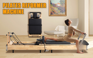 Máquina de Pilates Reformer Plegable para Gimnasio, Equipo de Ejercicio en Madera de Roble, Arce y Haya - Product Image 5