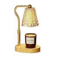 Lampe à cire fondante en verre pour aromathérapie, brûleur d'aromathérapie rétro style célébrité internet, chauffe-bougie sans flamme