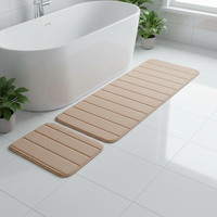 Tapis de couloir en mousse à mémoire de forme Ru pour cuisine et salle de bain, 2 pièces, design moderne pour salon, antidérapant, résistant aux taches