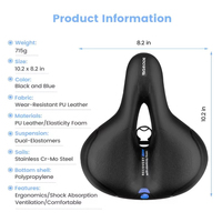 Coussin de siège de vélo confortable siège de vélo étanche avec selle de vélo en mousse à mémoire de forme à double boule absorbant les chocs