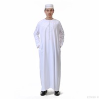 Robe de Prière Musulmane Grande Taille en Polyester, Modèles Jubah et Jalabiya Thobe Style Oman pour Adultes, Tailles 52-62