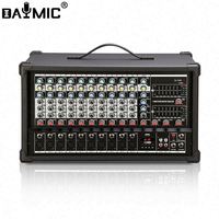 Amplificateur de puissance et table de mixage audio professionnelle 10 canaux, réponse en fréquence 20Hz-20KHz, durable, USB portable pour la maison, le karaoké et les spectacles