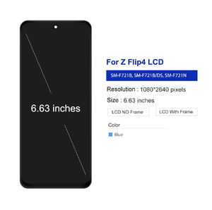 Display TFT con Cornice per Samsung Z Flip 4, Schermo LCD Interno F721B/F721U con Cornice, 6.63 Pollici, Nero - Product Image 2