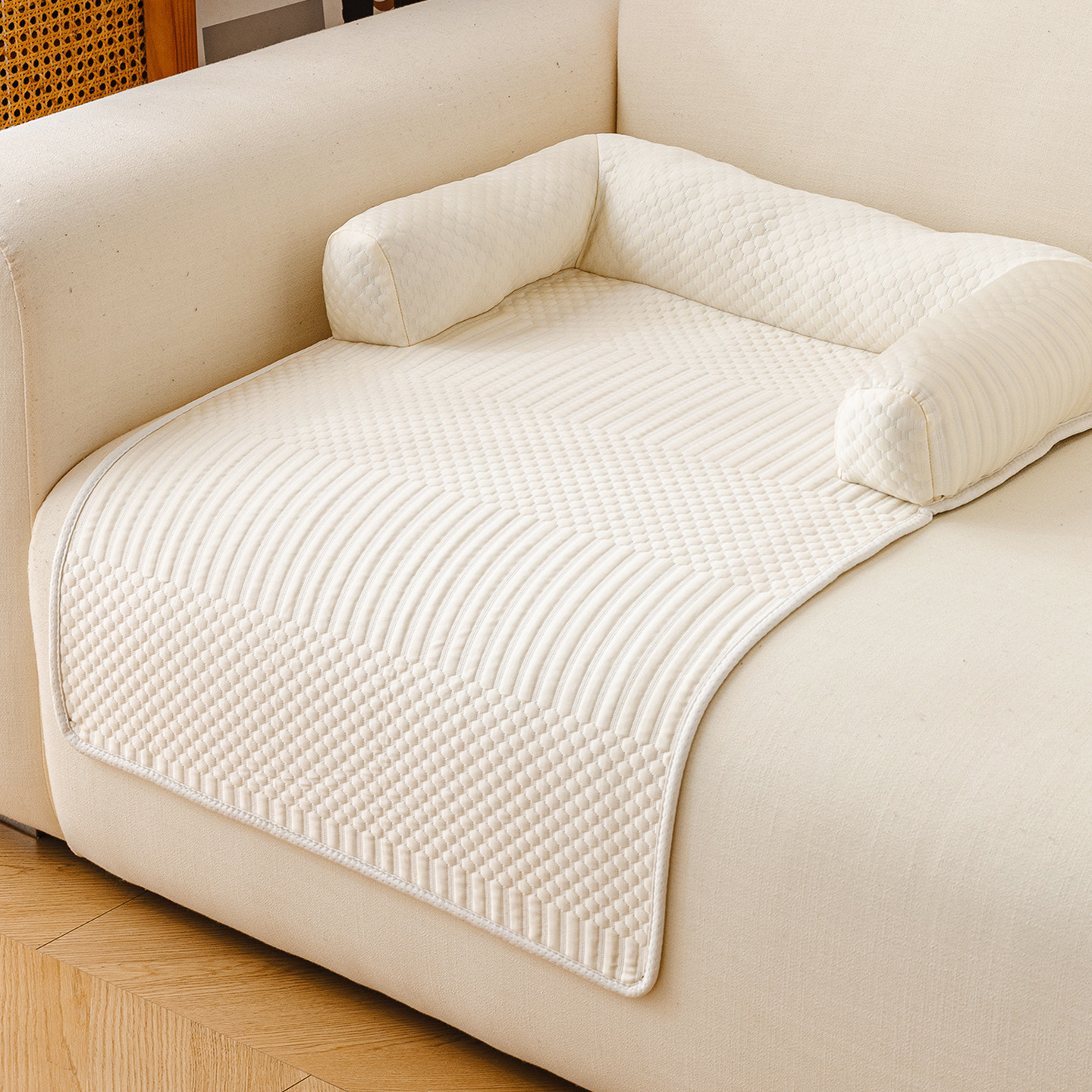 Tapis de haricots d'été YC Cool - Blanc cassé