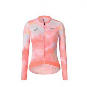 Maillot de cyclisme personnalisé NUCKILY pour <span class=keywords><strong>femme</strong></span> adulte, respirant, coupe ajustée, manches longues, en soie de lait, pour vélo de route, printemps/automne - Product Image 2