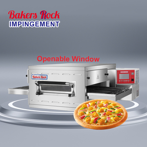 Transportador eléctrico de 20 pulgadas para hacer pizza, horno de túnel de impacto de acero inoxidable para comida rápida y uso en restaurantes - Product Image 6