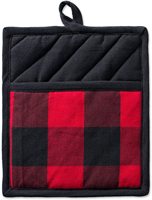 Pads et maniques de cuisine en coton brodé à carreaux Buffalo, résistants à la chaleur et lavables au lave-vaisselle, pour la cuisson au four et la cuisson sur le poêle