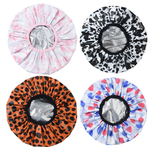 Femmes Salon de coiffure <span class=keywords><strong>Anti</strong></span> Static Hair Baked Oil Cap Drying Shower tresses shower caps for chemo cooling Tin Foil waterproof Perm Cap - Product Image 2