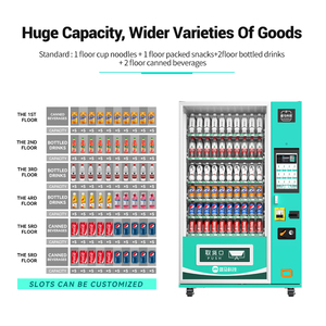 Thông minh Snack Máy bán hàng tự động nhỏ lạnh kết hợp đồ uống thực phẩm Máy bán hàng tự động với thẻ tín dụng/đồng xu/tiền mặt/NFC/thanh toán di động - Product Image 4