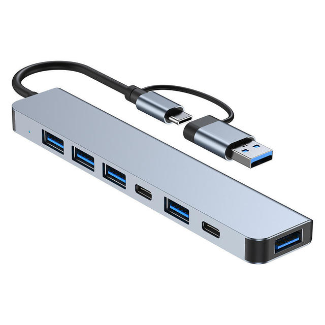7 In1 Usb C Hub Splitter High Speed Usb Data Usb3.0 Hub Adapter Docking Station Type-c Data Hub for Computer Laptop