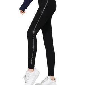 KTS533 Leggings Senza Cuciture con Logo Personalizzato OEM, Foderati <span class=keywords><strong>in</strong></span> <span class=keywords><strong>Pile</strong></span> Spesso con Strass, <span class=keywords><strong>Collant</strong></span> da <span class=keywords><strong>Donna</strong></span> - Product Image 3