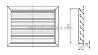 Grille en aluminium Plafond D'échappement Grille D'air Frais Diffuseur D'air