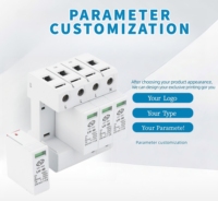 Parafoudre triphasé 4P 385V 40kA Type 2 SPD, protection contre les surtensions sur rail DIN pour distribution d'énergie industrielle