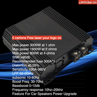 Amplificateur de subwoofer de voiture de style brésilien gamme complète RMS 3000W classe D pic 6000W SPL amplificateur de voiture monobloc à basse forte