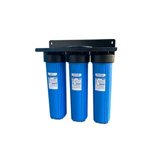 Fabrikant 20 Inch Grote Blauwe Waterfilter Behuizing Waterzuiveraar Drie Fase Thuis 3 Fasen Waterfilter Voor Sediment Filter