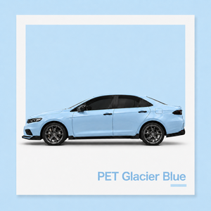 Vinilo para Automóviles de Alto Brillo, Color Azul Glaciar, PET Metálico, con Liberación de Aire, Auto-Reparable, para Envolver Todo el Vehículo, Película que Cambia de Color - Product Image 1
