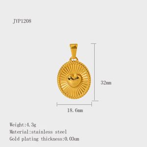 Gemstone Pendant Necklace White Label 304 Stainless Bangle Technical High Grade <b>Titanium</b> Steel - Product Image 2
